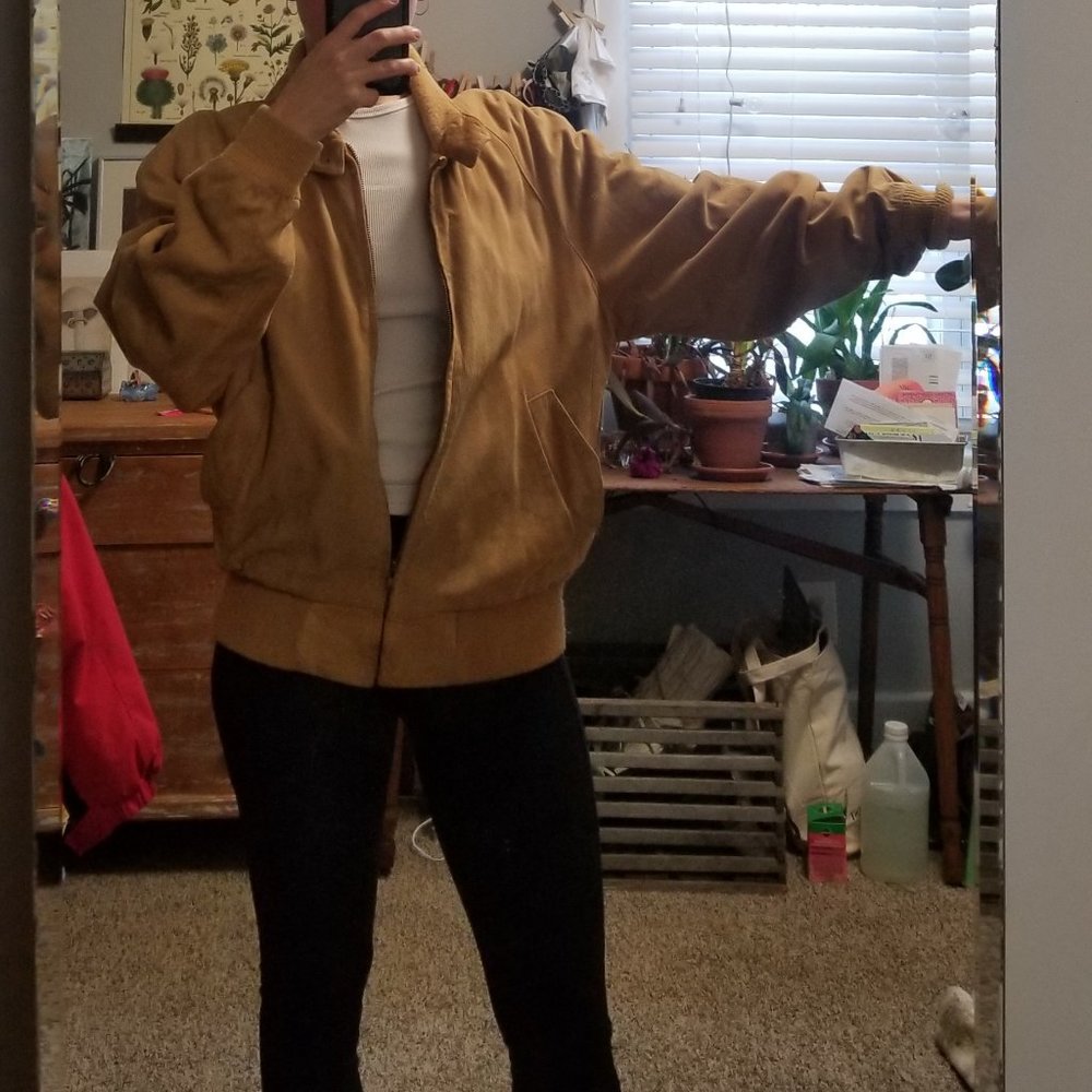Silton Vintage Suede Bomber Jacket